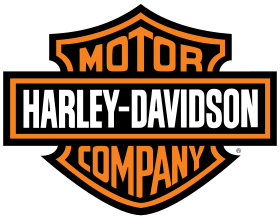 Logo noir, orange et blanc de Harley Davidson, pour illustrer cet article sur l'archétype de marque ou d'entreprise du Rebelle